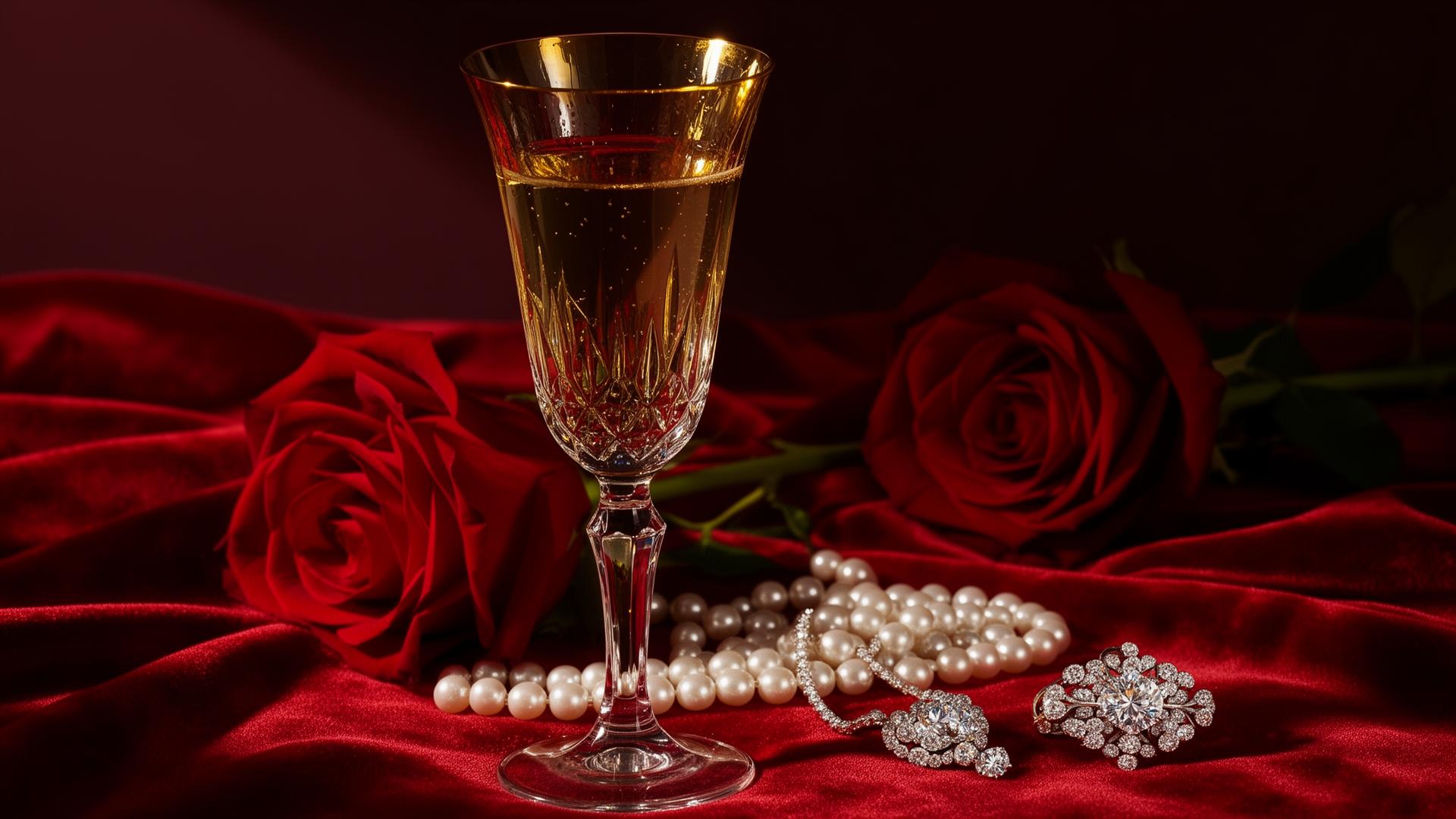 Velvet roses & champagne